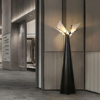 Marble floor lamp