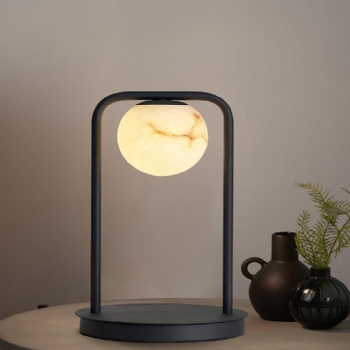 Marble stone table lamp