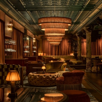 Restaurant interior lighting